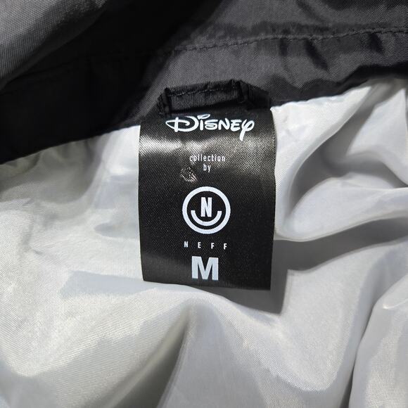 Neff X Disney Nylon Windbreaker Coach Button Jacket in Black Men's‎ Size Medium - Picture 5 of 5